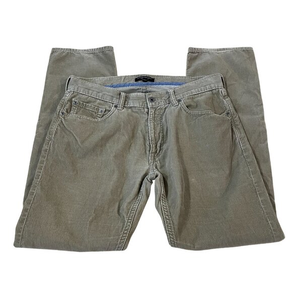 Banana Republic Corduroy Pants Men's Size 33x32 Brown Pima Cotton - Picture 5 of 6